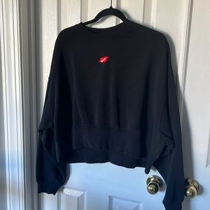 Oversized Nike crop top sweatshirt